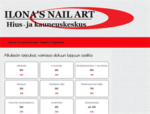 Tablet Screenshot of ilonasnailart.fi